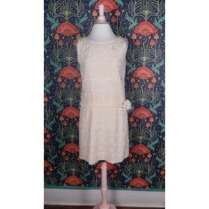 Bcbg Max Azria Runway Drop Waist Silk Soutache Flapper 20's Style Dress